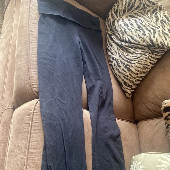 Victoria's Secret Black Leggings with Gold Angel Wings - Picture 2 of 4